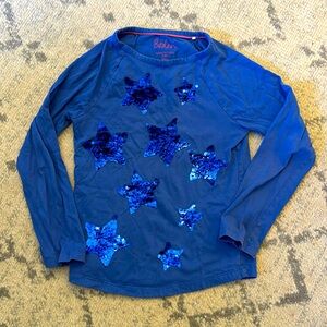 Mini boden sequin star shirt 7-8 years